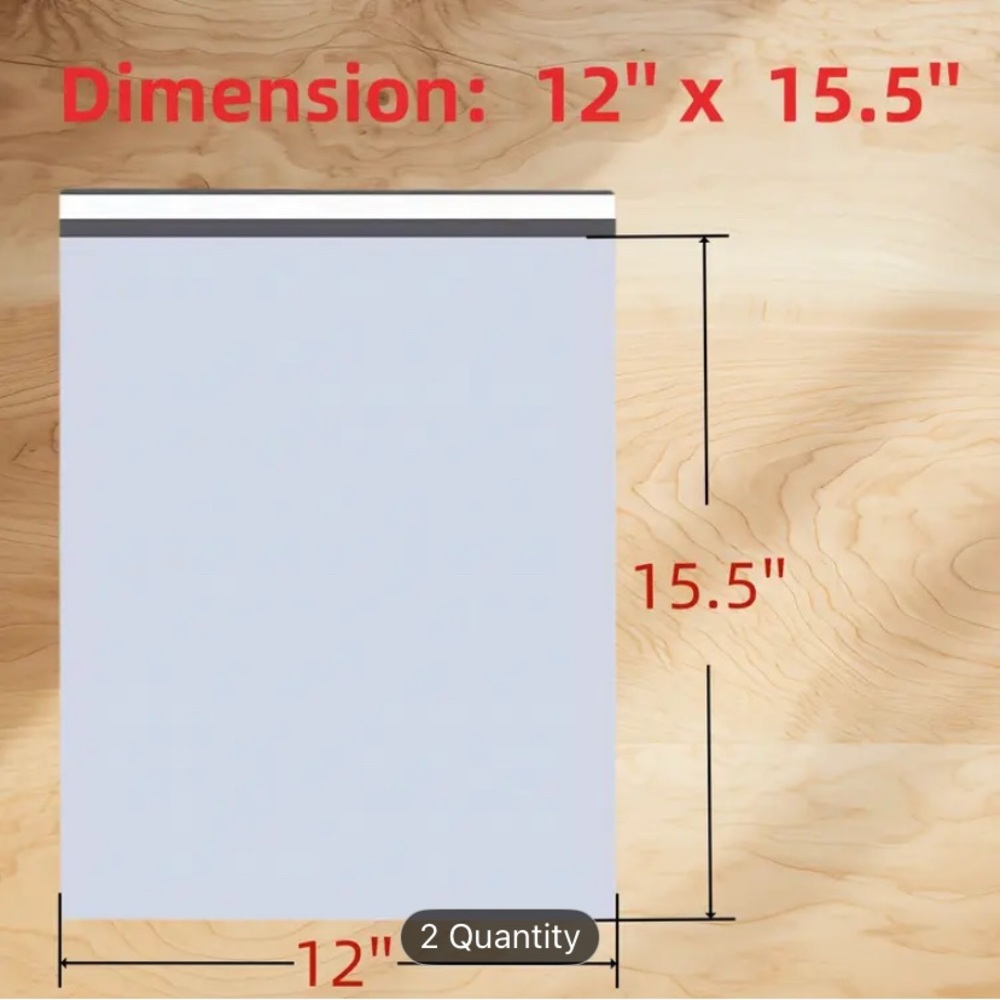 Pack of 50 Poly Mailers 12 by 15.5”